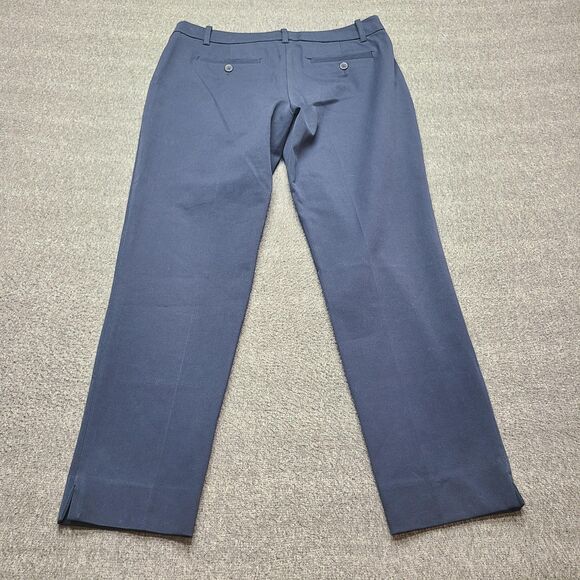 C Wonder Pants Womens 6 Navy Blue Signature Crop Trousers Stretch Office Casual - Picture 8 of 10